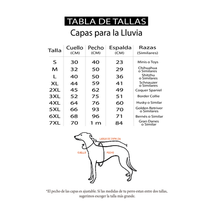 Capa para la lluvia